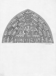 49: 484.- Tímpano: Puerta del juicio final (boceto 57 - Boceto final)